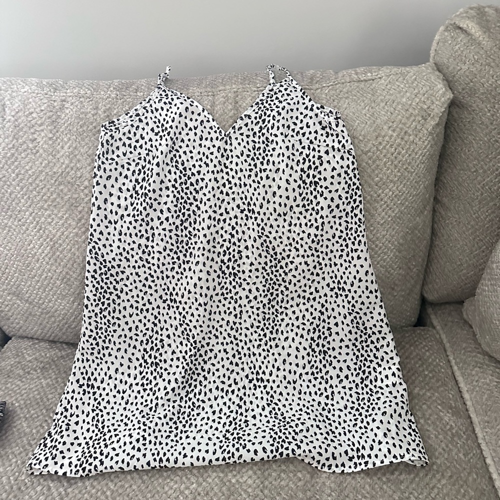 Very J Spotted Black and White Mini Skirt